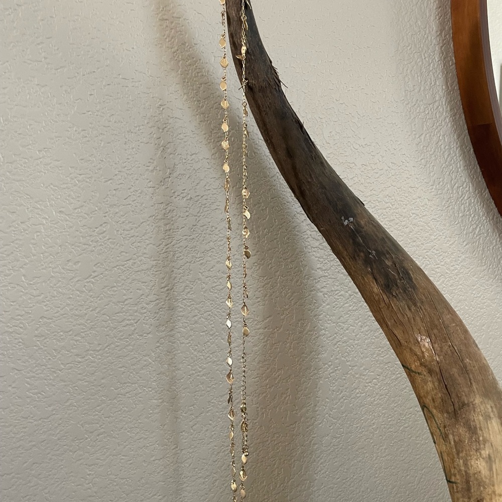 Lia Sophia gold leaf necklace